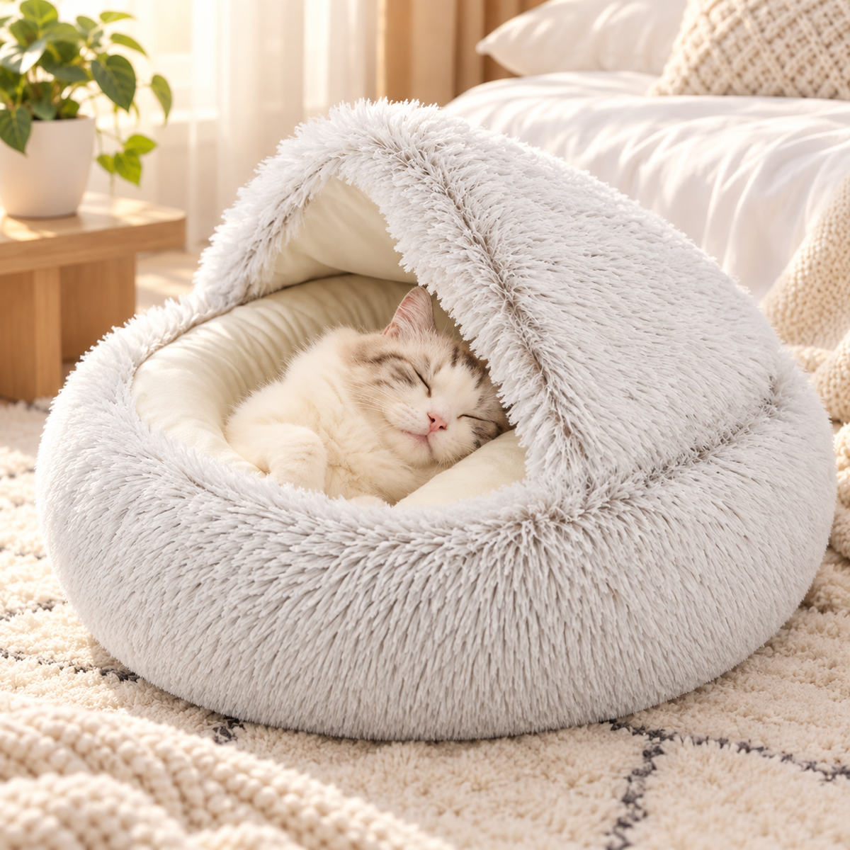 Calming Cat Cave Bed