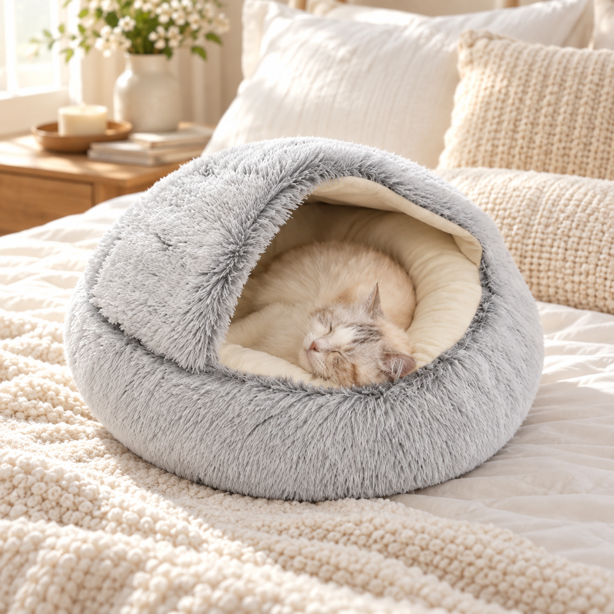 Calming Cat Cave Bed