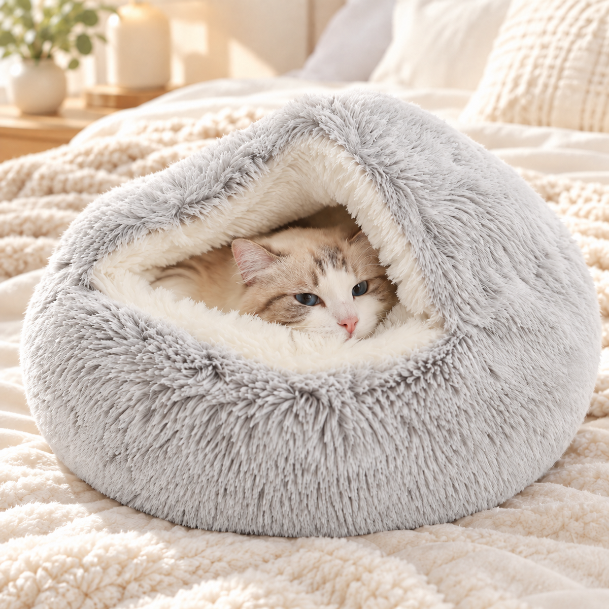 Calming Cat Cave Bed